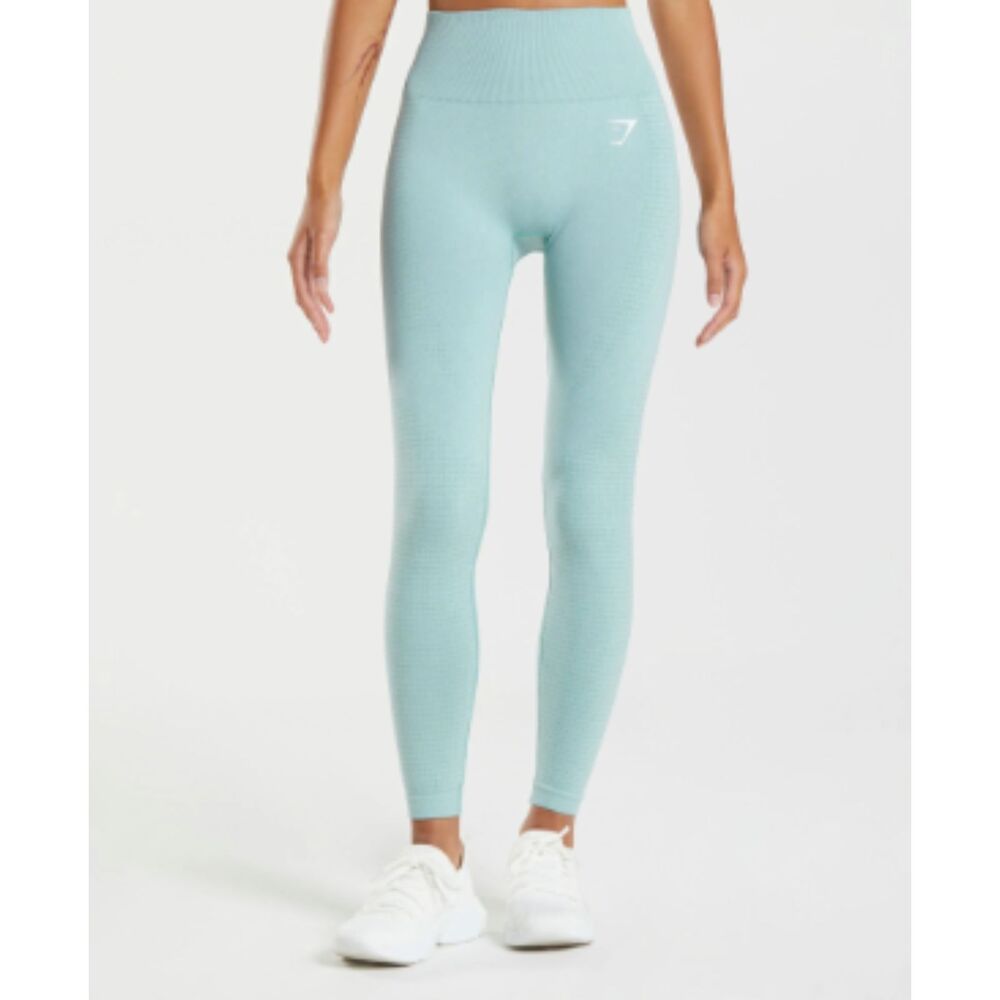 Gymshark Womens Vital Seamless 2.0 Leggings Large/XL? Light Blue High-waisted